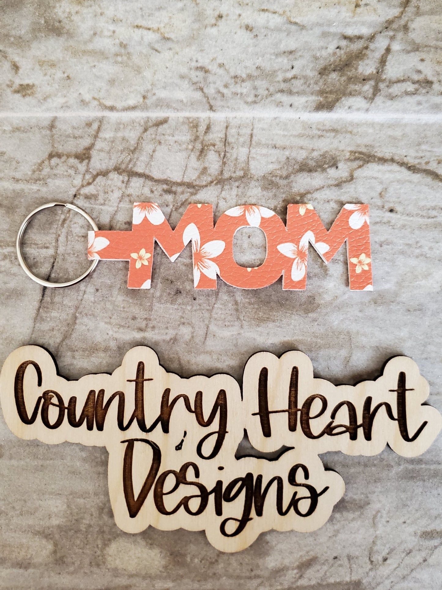 #210 Mom Floral Keychain