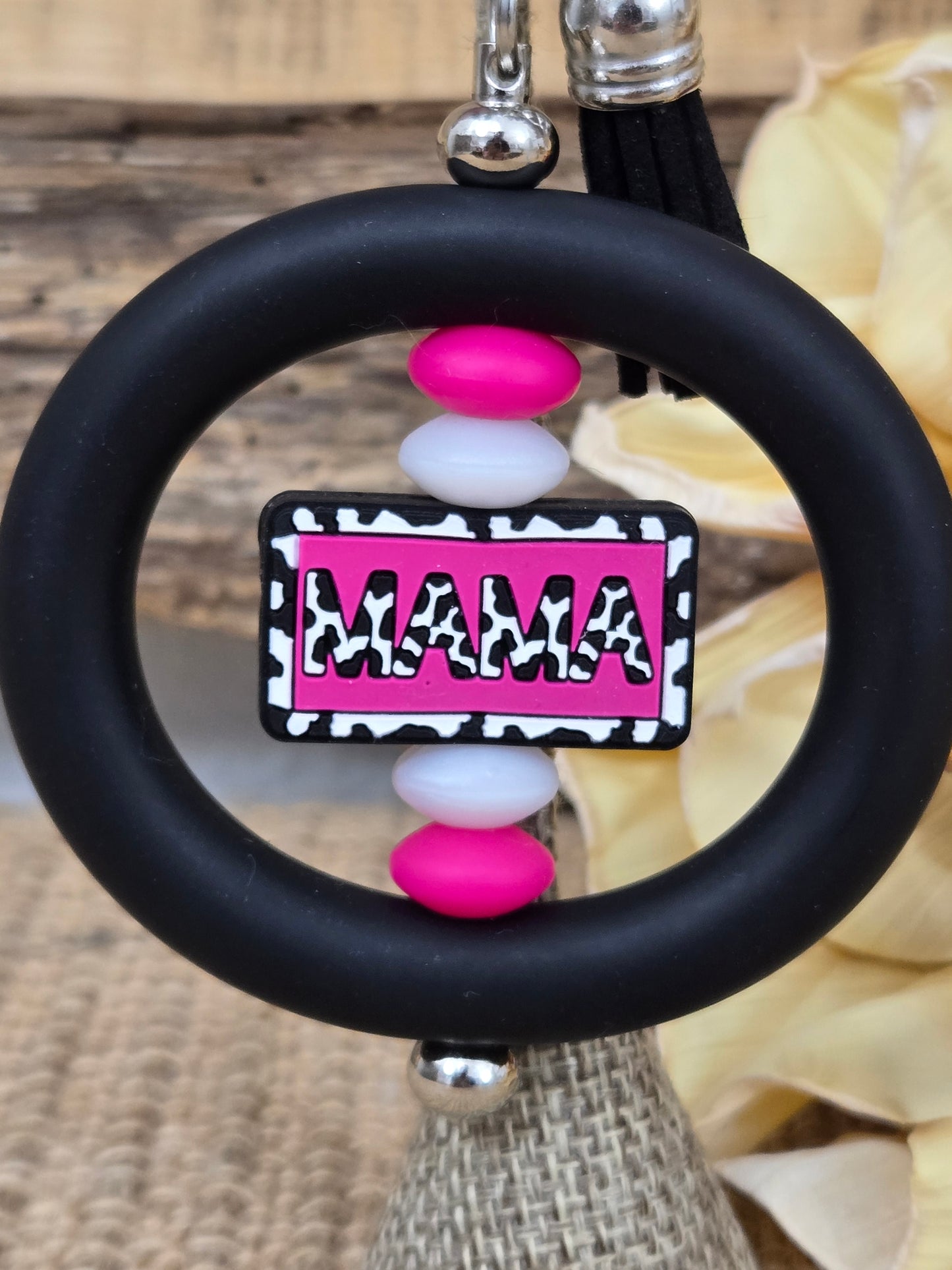 #228 Mama Cowprint Keychain **πΆπππ 1 ππ πΊππππ**
