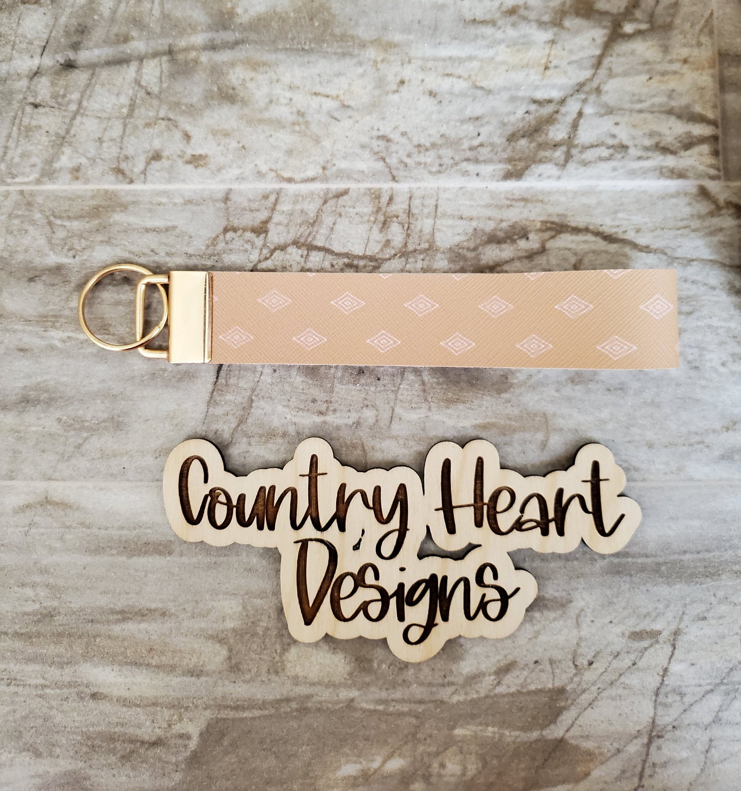 #239 Diamond Tan Keychain