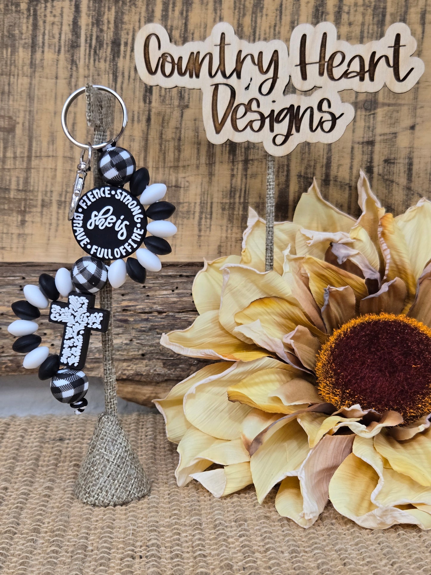 #248 She Is Faith Double Wave Keychain **πΆπππ 1 ππ πΊππππ**