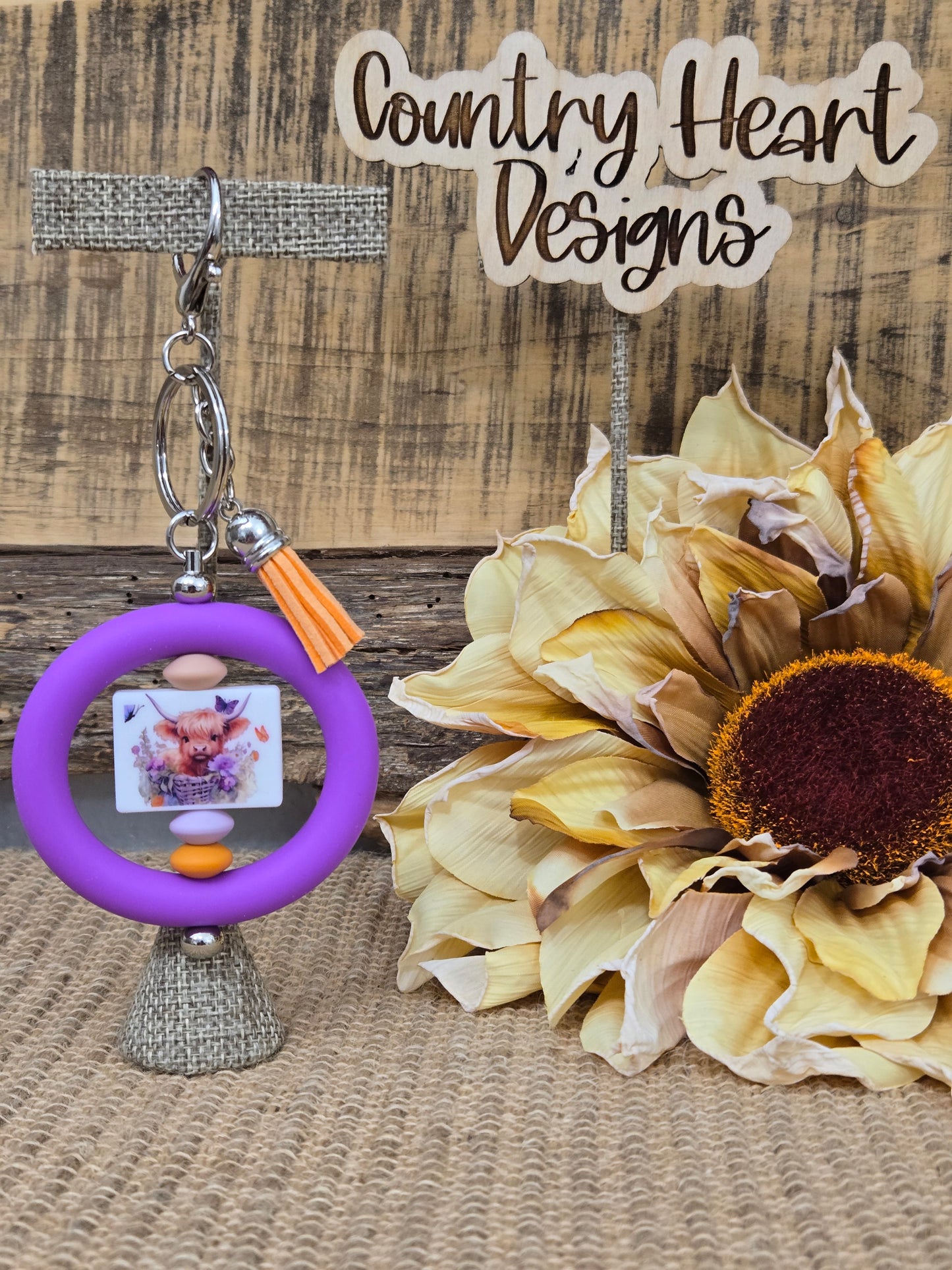 #259 Highland Moo Keychain **πΆπππ 1 ππ πΊππππ**