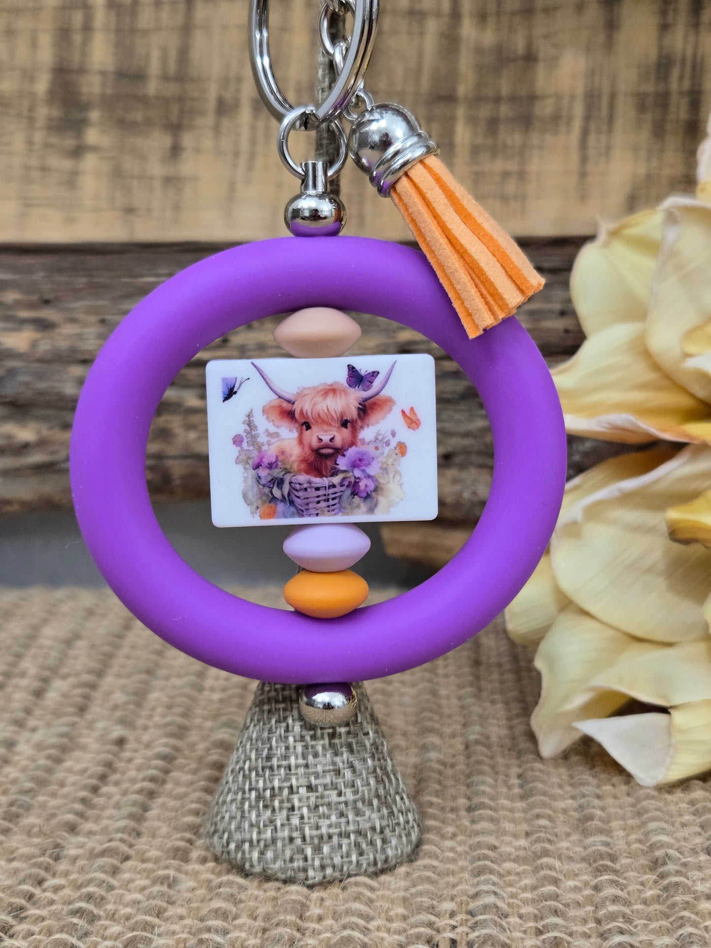 #259 Highland Moo Keychain **πΆπππ 1 ππ πΊππππ**