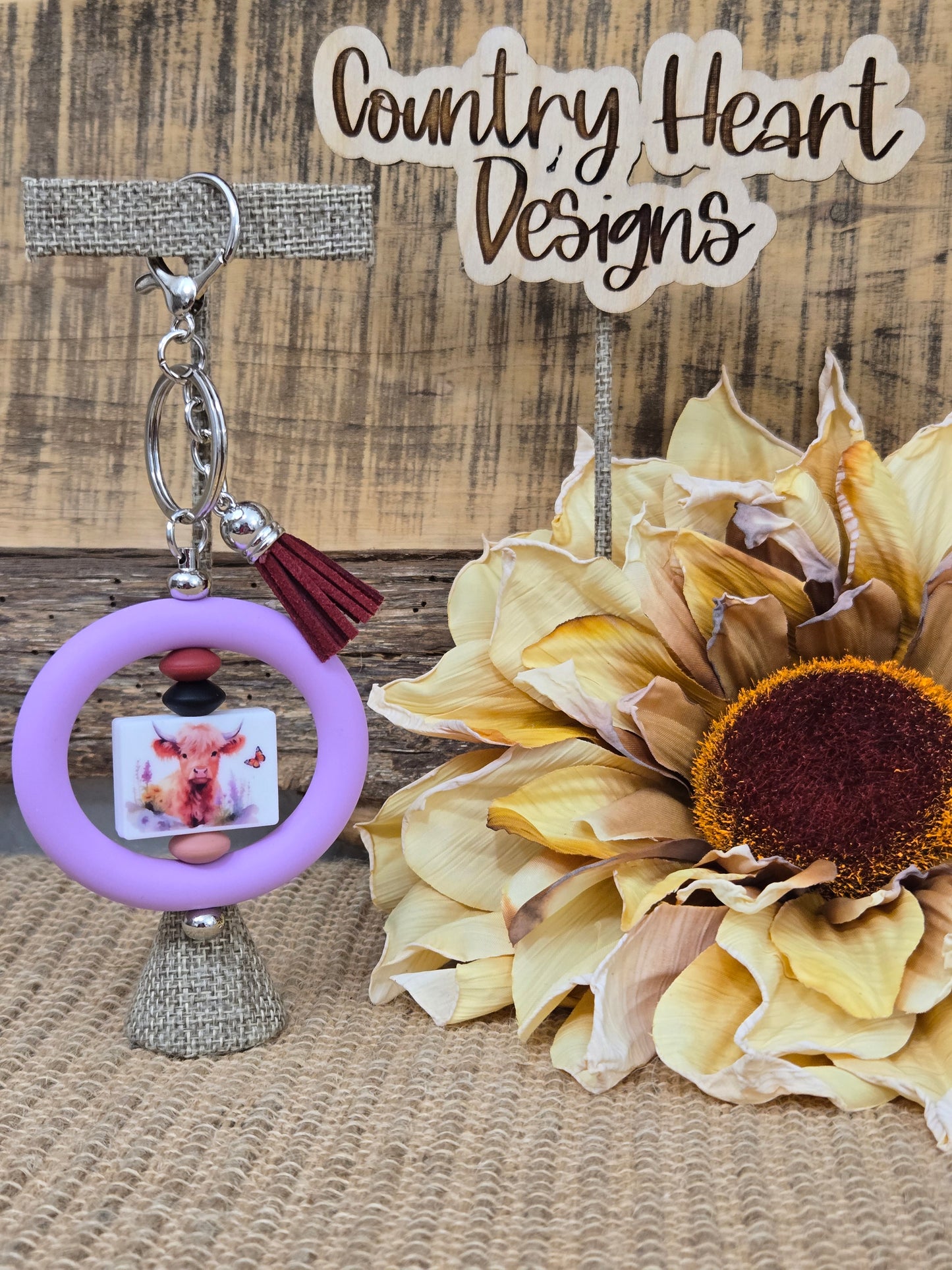 #265 Highland Cow Bull Keychain **πΆπππ 1 ππ πΊππππ**