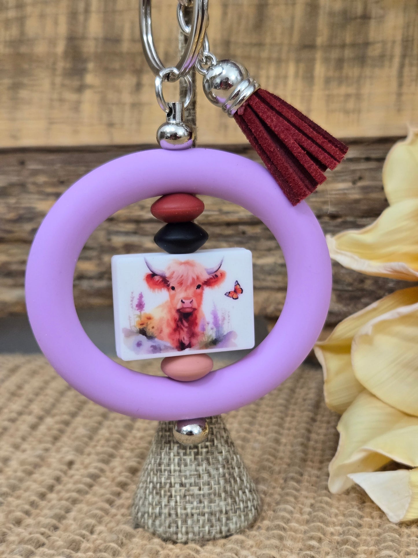 #265 Highland Cow Bull Keychain **πΆπππ 1 ππ πΊππππ**