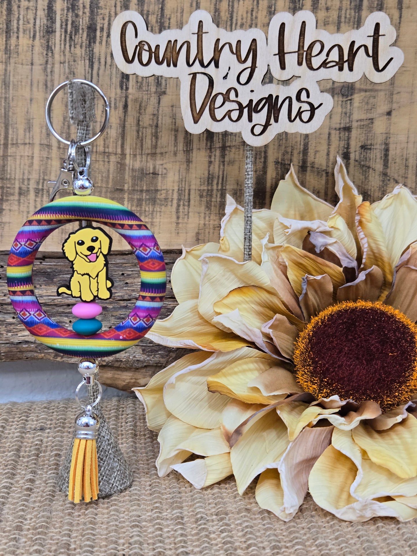 #272 Doggie Double Hoop Keychain **πΆπππ 1 ππ πΊππππ**