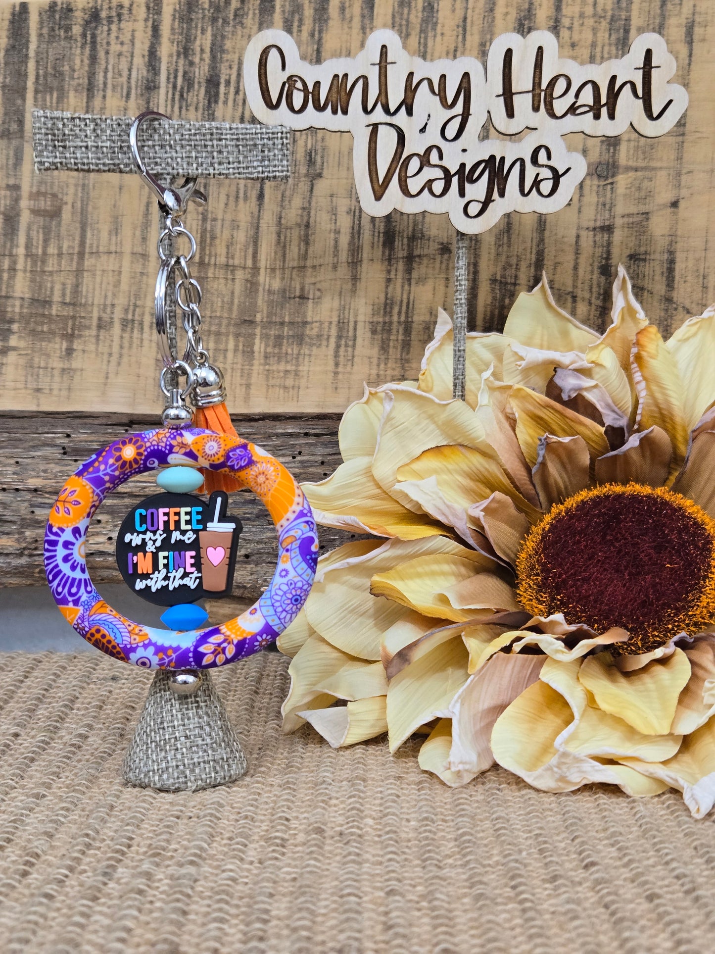 #255 Coffee Owns Me Keychain **πΆπππ 1 ππ πΊππππ**