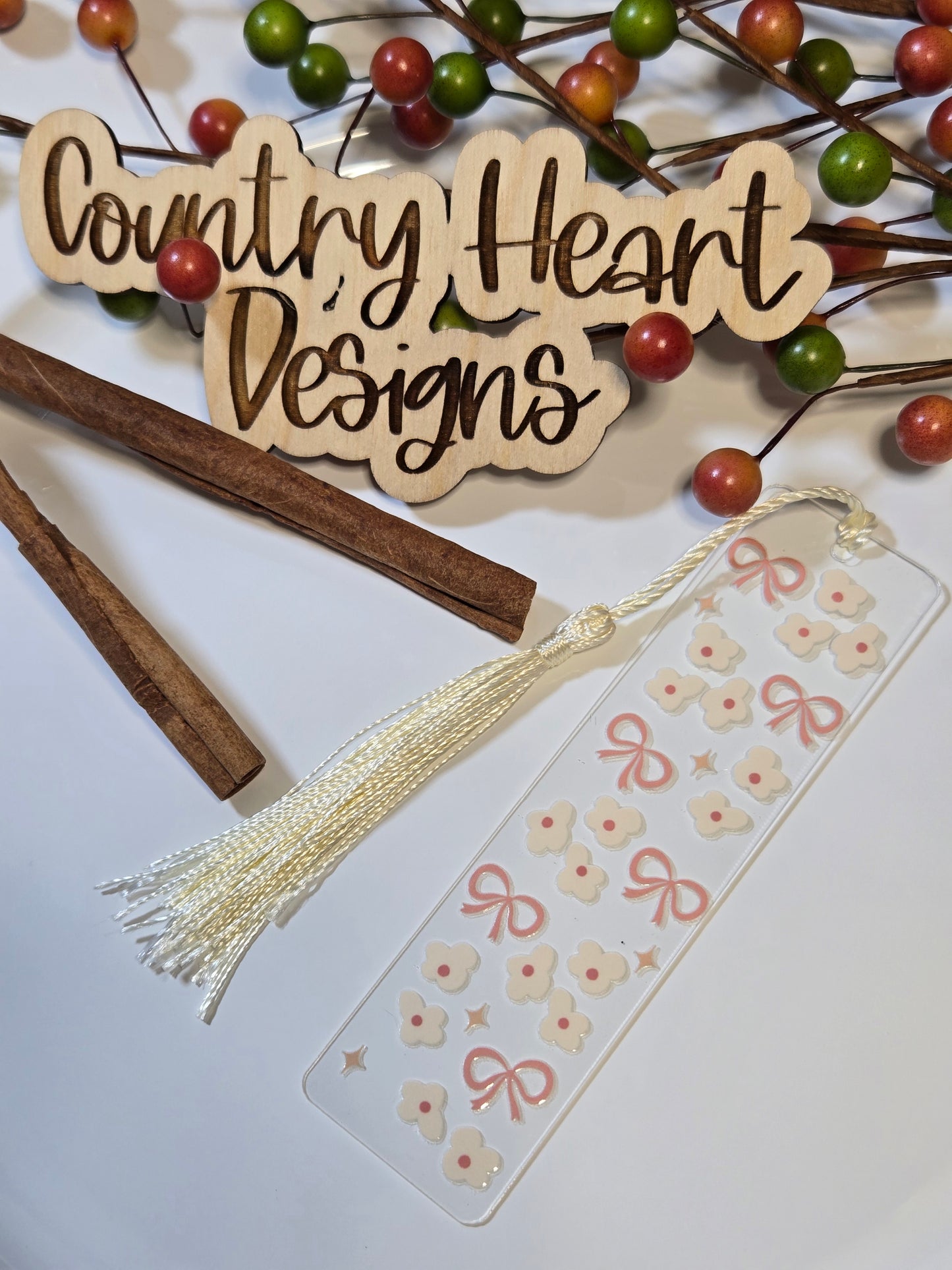 #342 Flowers & Bows Bookmark **πΆπππ 1 ππ πΊππππ**