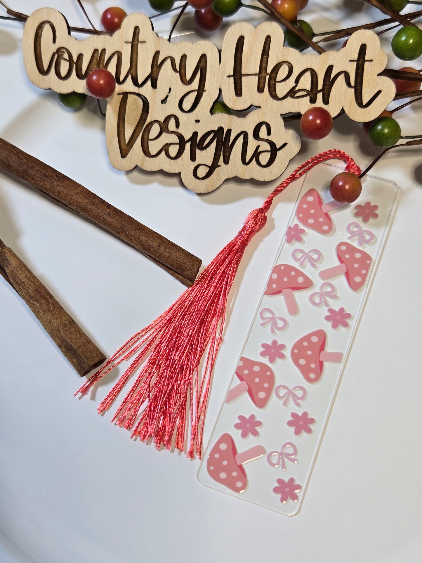 #376 Mushrooms & Bows Bookmark **πΆπππ 1 ππ πΊππππ**