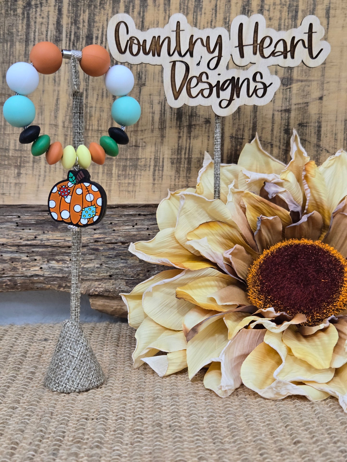 #575 Patched Pumpkin Cup/Bag Charm **πΆπππ 1 ππ πΊππππ**