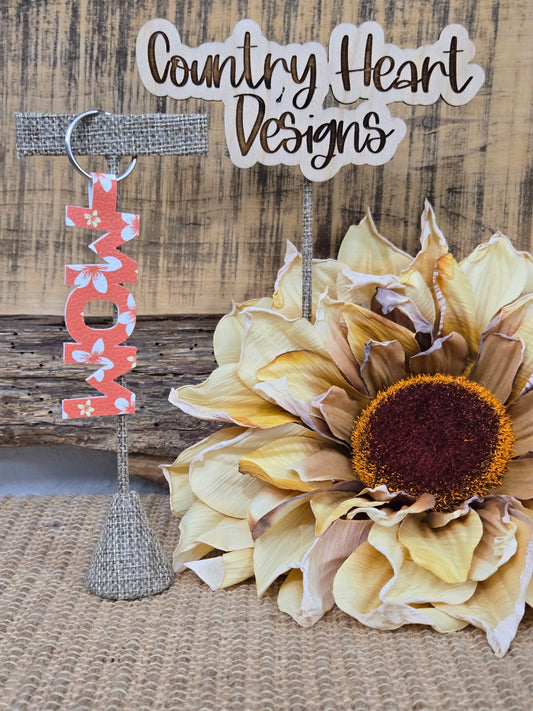 #210 Mom Floral Keychain