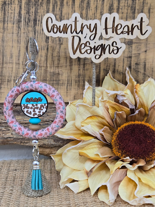 #232 Western Mama Double Hoop Keychain  **𝑶𝒏𝒍𝒚 1 𝒊𝒏 𝑺𝒕𝒐𝒄𝒌**