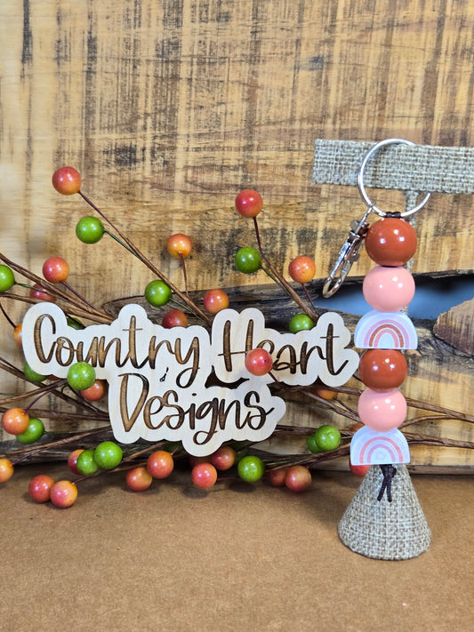 #236 Boho Rainbows Keychain