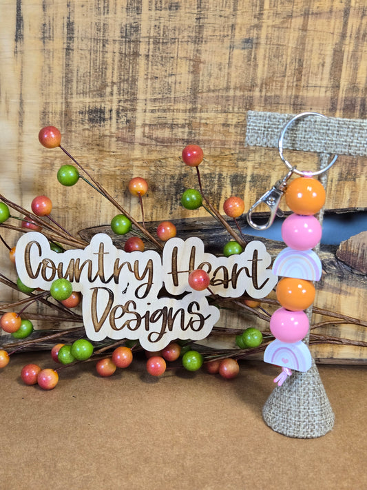 #242 Boho Rainbows Keychain