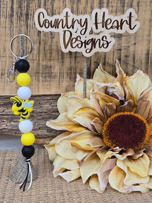 #244 Bee Keychain  **𝑶𝒏𝒍𝒚 1 𝒊𝒏 𝑺𝒕𝒐𝒄𝒌**