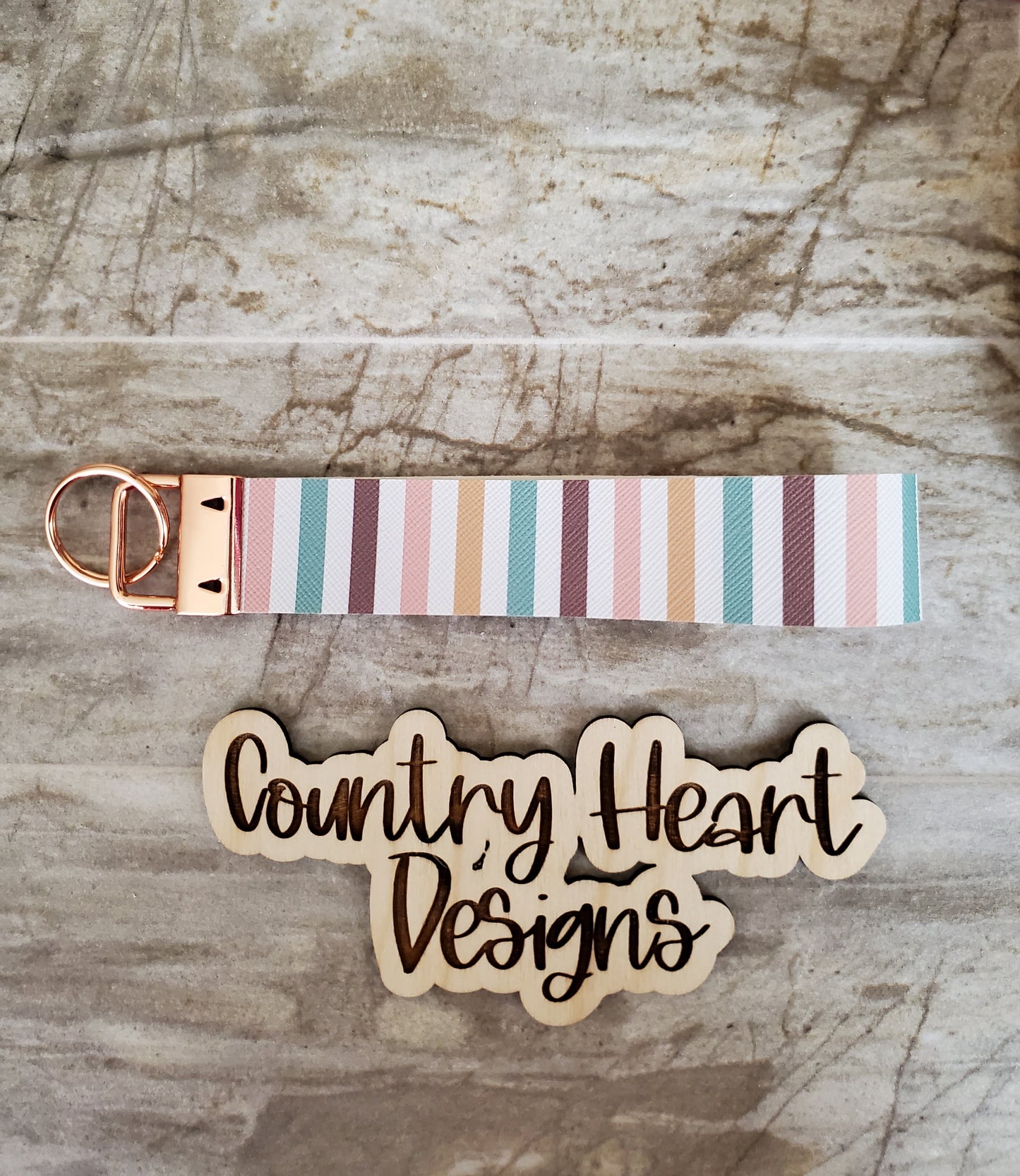 #249 Striped Keychain