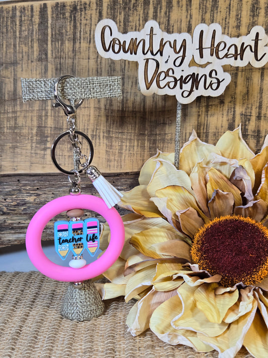 #252 Teacher Life Keychain **𝑶𝒏𝒍𝒚 1 𝒊𝒏 𝑺𝒕𝒐𝒄𝒌**