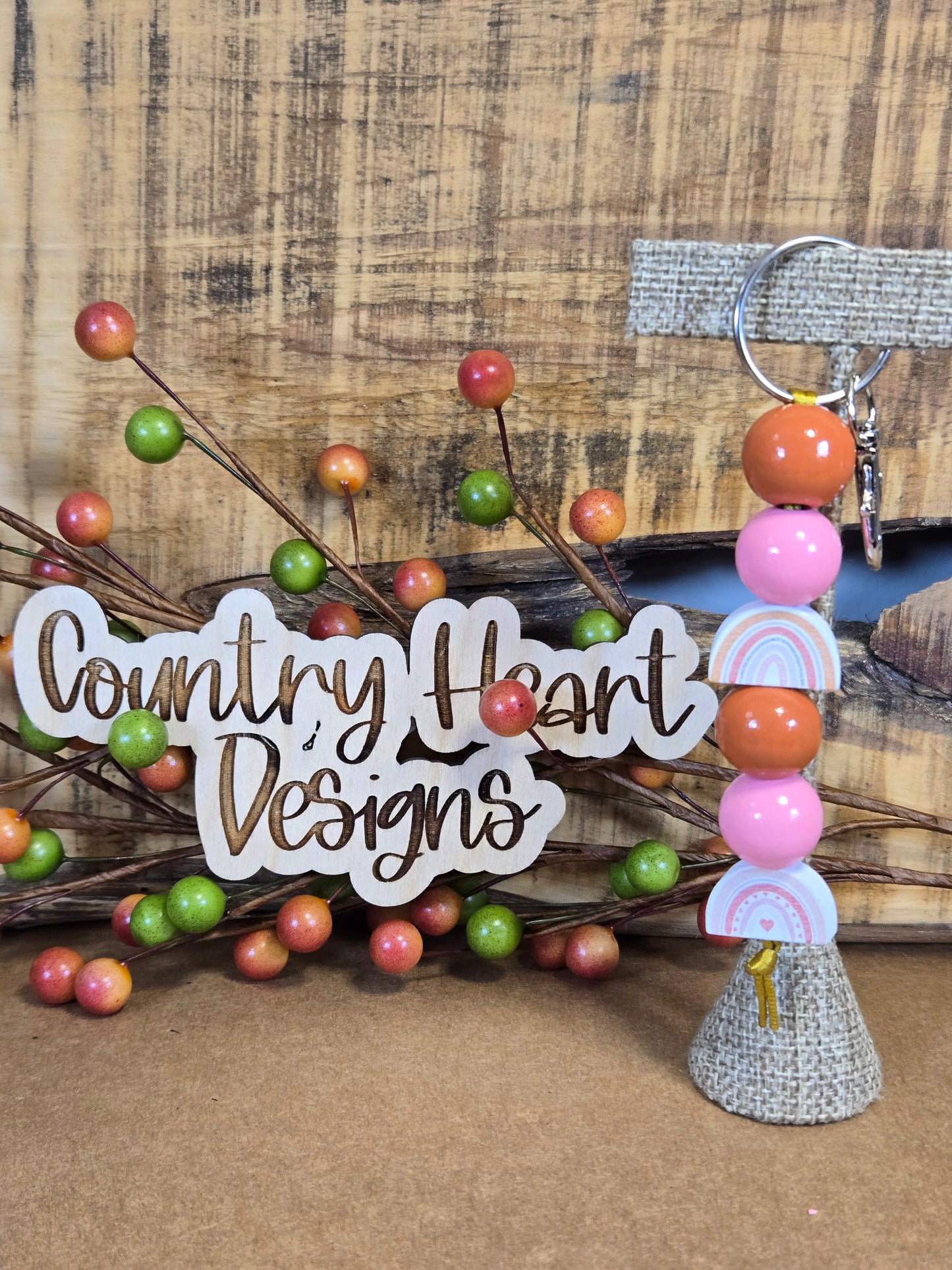 #253 Boho Rainbows Keychain