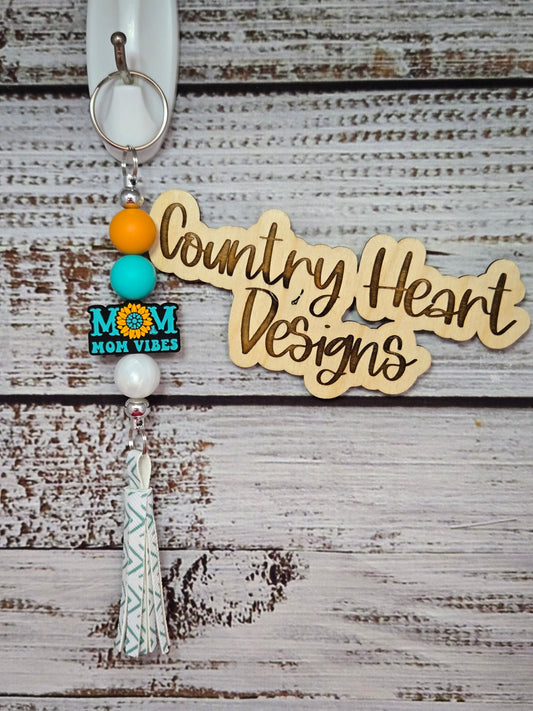 #269 Mom Vibes Double Hoop Keychain  **𝑶𝒏𝒍𝒚 1 𝒊𝒏 𝑺𝒕𝒐𝒄𝒌**