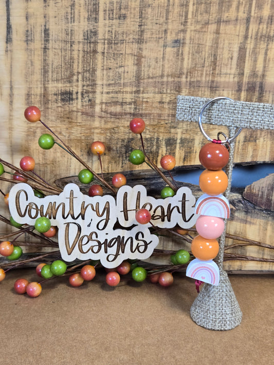 #280 Boho Rainbows Keychain