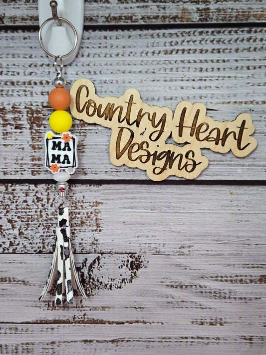#285 Ma Ma Double Hoop Keychain  **𝑶𝒏𝒍𝒚 1 𝒊𝒏 𝑺𝒕𝒐𝒄𝒌**