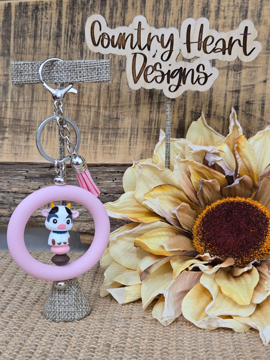 #290 Moo Cow Keychain  **𝑶𝒏𝒍𝒚 1 𝒊𝒏 𝑺𝒕𝒐𝒄𝒌**