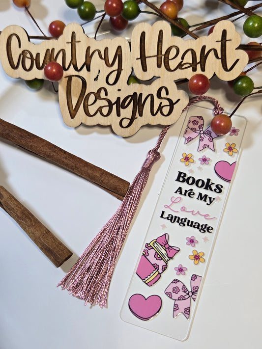 #321 Books Are My Love Language Bookmark  **𝑶𝒏𝒍𝒚 1 𝒊𝒏 𝑺𝒕𝒐𝒄𝒌**
