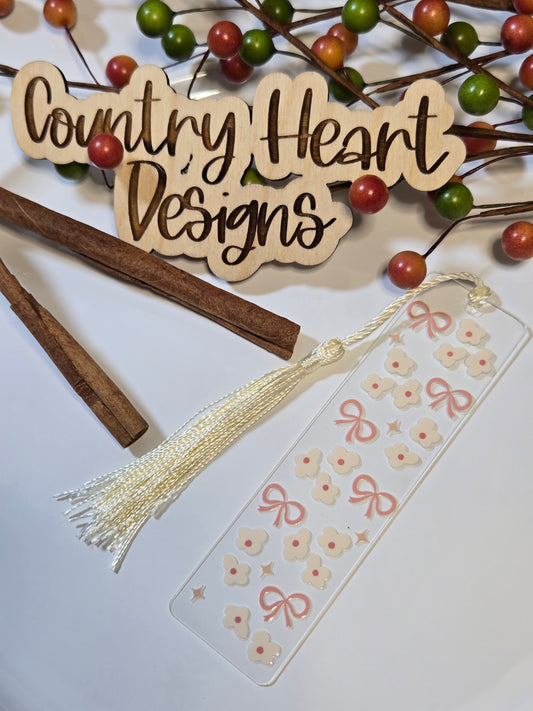 #342 Flowers & Bows Bookmark  **𝑶𝒏𝒍𝒚 1 𝒊𝒏 𝑺𝒕𝒐𝒄𝒌**