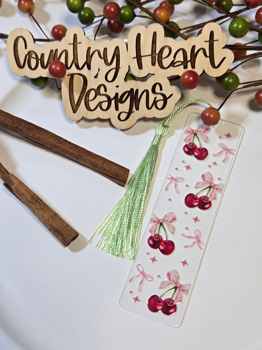 #397 Cherries & Bows Bookmark  **𝑶𝒏𝒍𝒚 1 𝒊𝒏 𝑺𝒕𝒐𝒄𝒌**