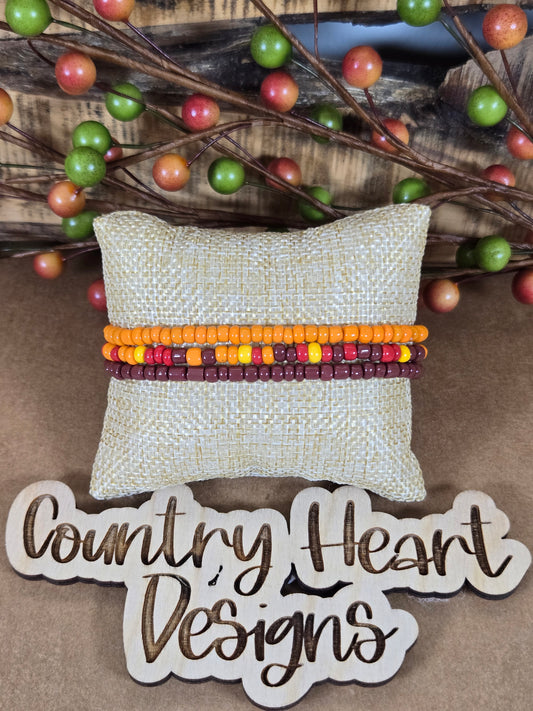 #654 Fall Time Bracelets set of 3