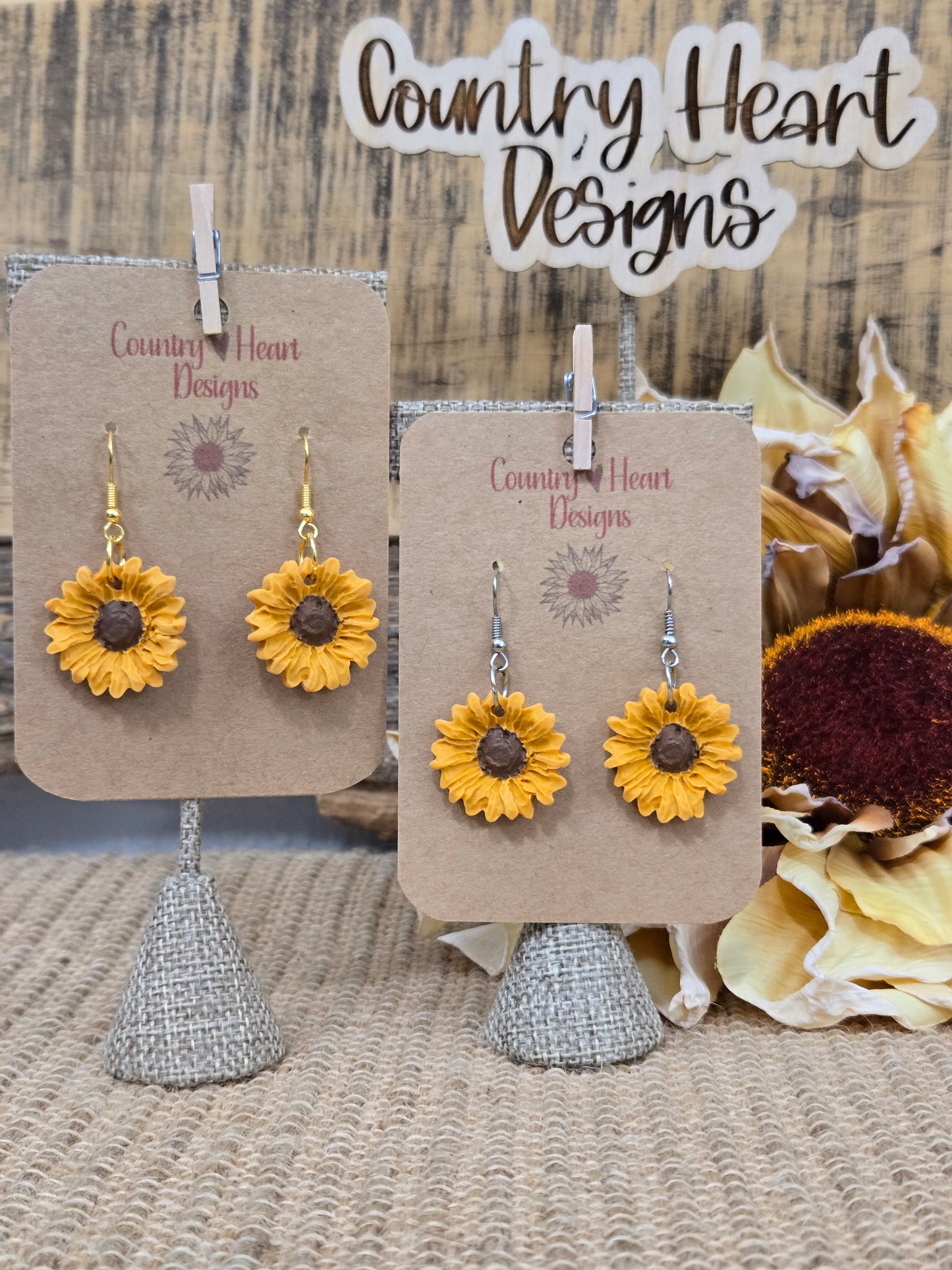 #732 Sunflower Earrings