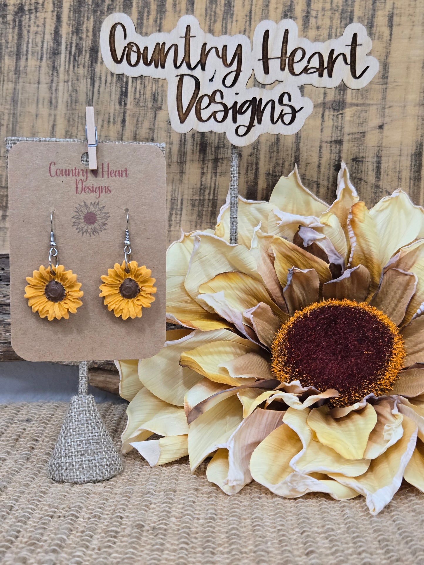 #732 Sunflower Earrings