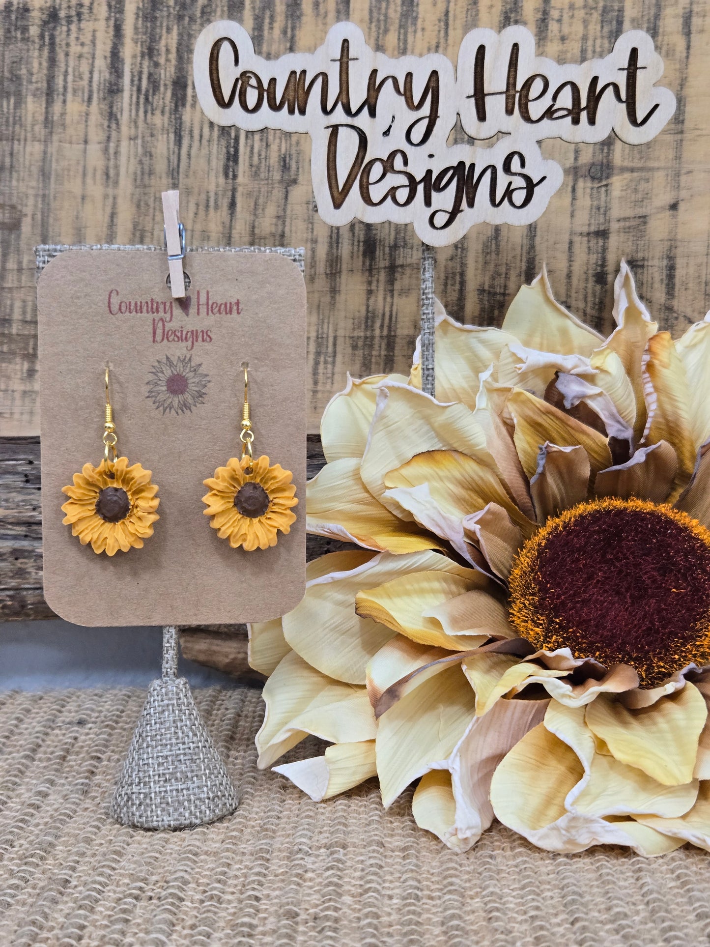 #732 Sunflower Earrings