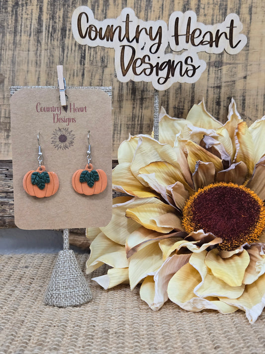 #768 Pumpkin Earrings