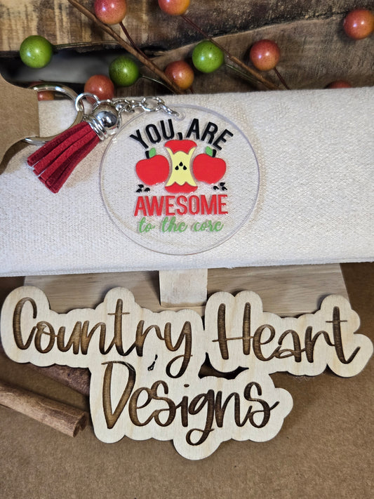 #803 You Are Awesome to the Core Keychain  **𝑶𝒏𝒍𝒚 1 𝒊𝒏 𝑺𝒕𝒐𝒄𝒌**