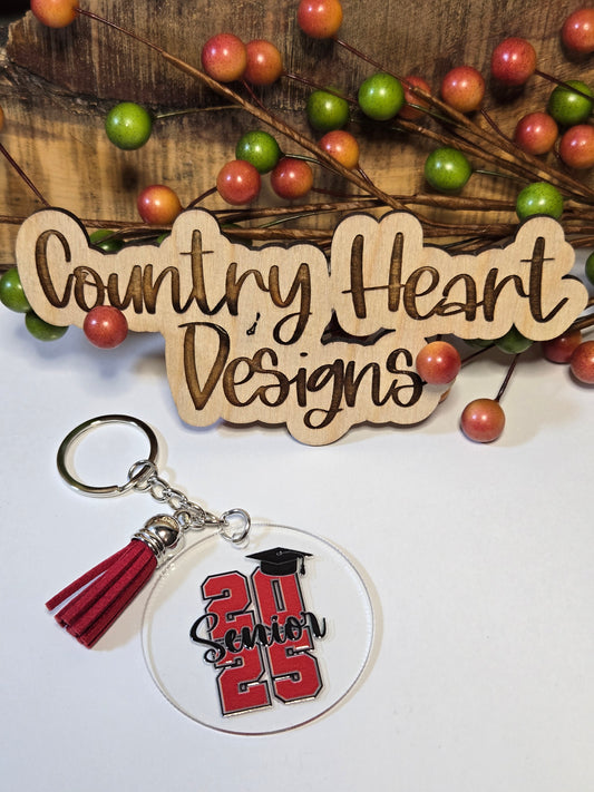 #818 Senior 2025 Keychain **𝑶𝒏𝒍𝒚 1 𝒊𝒏 𝑺𝒕𝒐𝒄𝒌**