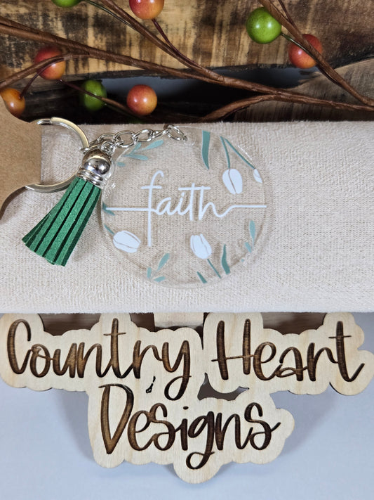 #823 Faith Keychain **𝑶𝒏𝒍𝒚 1 𝒊𝒏 𝑺𝒕𝒐𝒄𝒌**