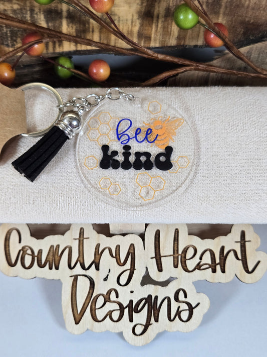 #825 Bee Kind Keychain **𝑶𝒏𝒍𝒚 1 𝒊𝒏 𝑺𝒕𝒐𝒄𝒌**