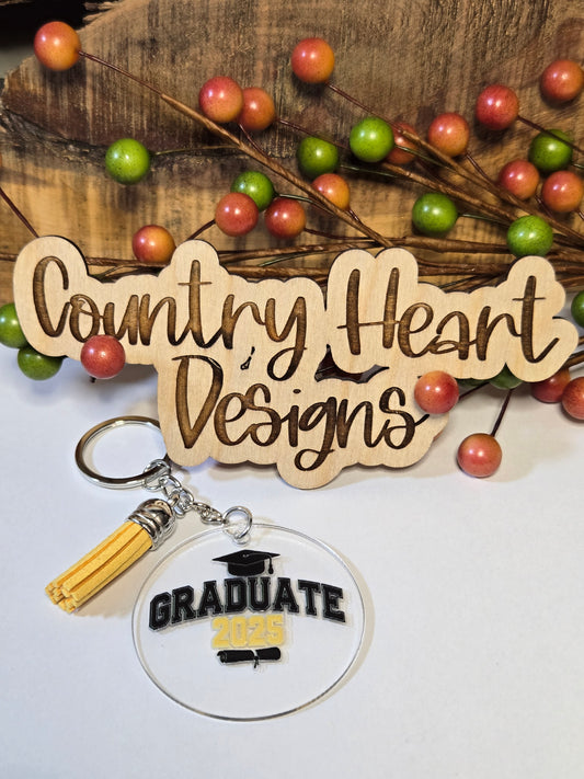 #830 Graduate 2025 Keychain **𝑶𝒏𝒍𝒚 1 𝒊𝒏 𝑺𝒕𝒐𝒄𝒌**