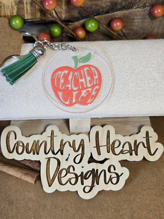 #847 Teacher Life Keychain  **𝑶𝒏𝒍𝒚 1 𝒊𝒏 𝑺𝒕𝒐𝒄𝒌**