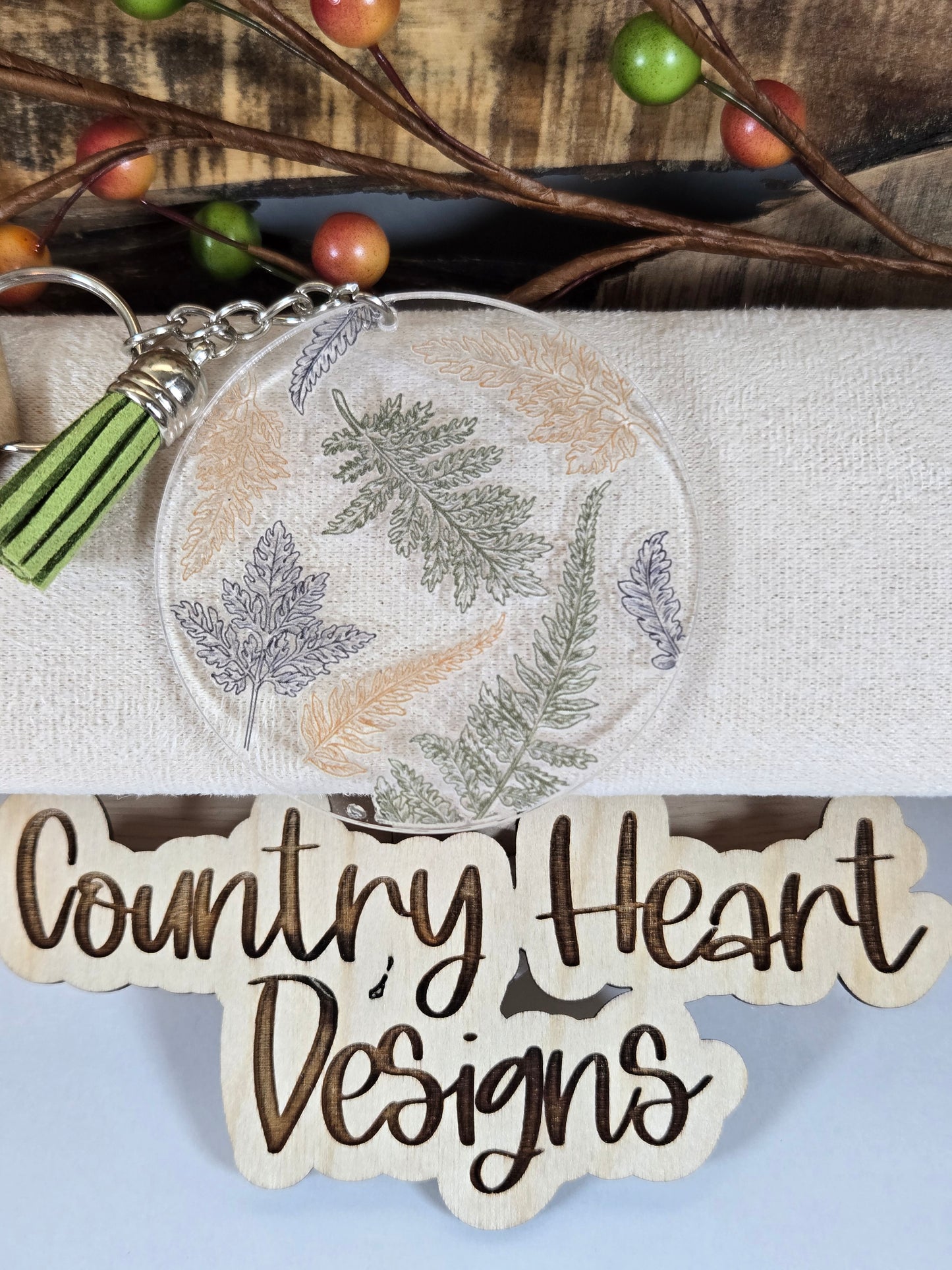 #850 Leaves Keychain **𝑶𝒏𝒍𝒚 1 𝒊𝒏 𝑺𝒕𝒐𝒄𝒌**