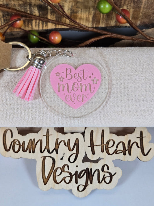 #851 Best Mom Ever Keychain **𝑶𝒏𝒍𝒚 1 𝒊𝒏 𝑺𝒕𝒐𝒄𝒌**