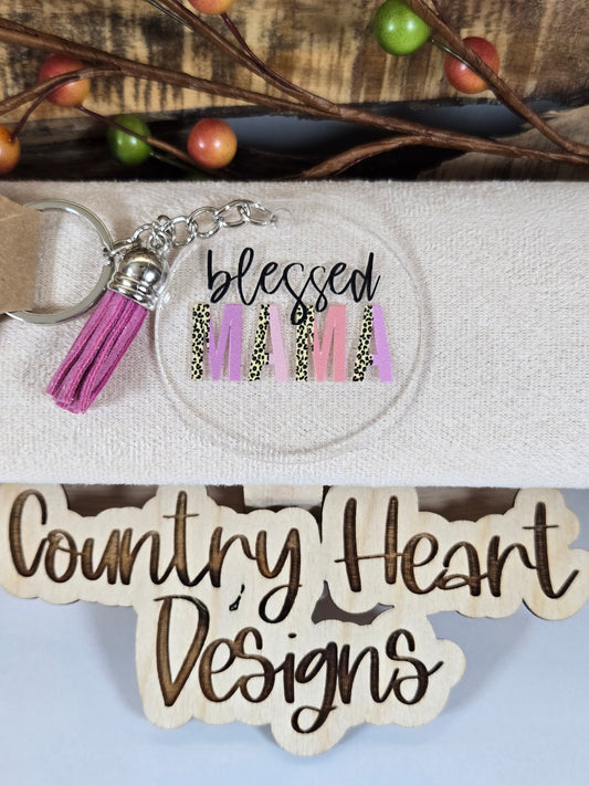 #855 Blessed Mama Keychain **𝑶𝒏𝒍𝒚 1 𝒊𝒏 𝑺𝒕𝒐𝒄𝒌**