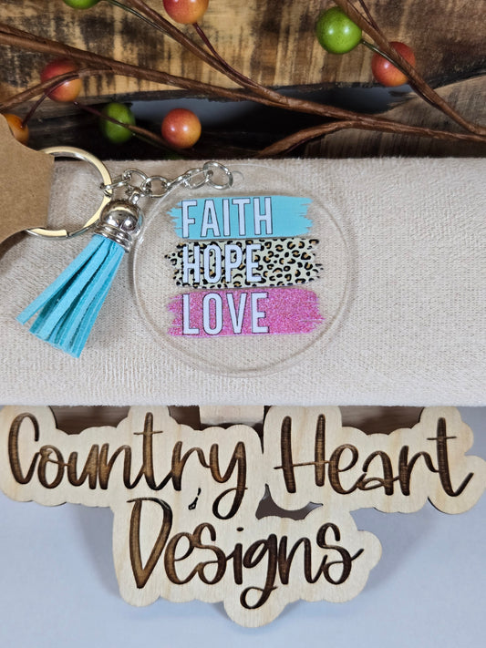 #883 Faith Hope Love Keychain **𝑶𝒏𝒍𝒚 1 𝒊𝒏 𝑺𝒕𝒐𝒄𝒌**