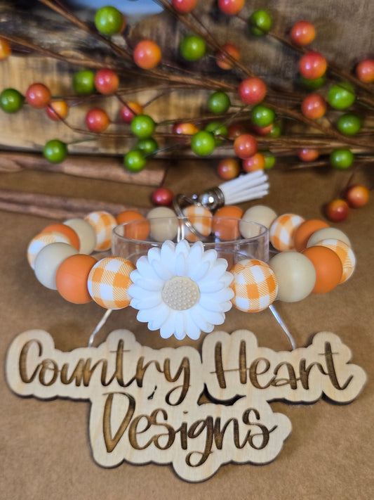 #906 Fall Gingham Wristlet